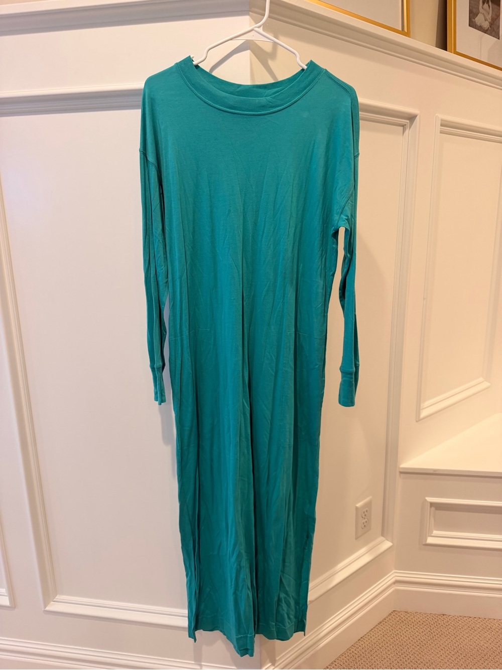 Long Sleeve Teal Maxi Dress – Sleek Everyday Style